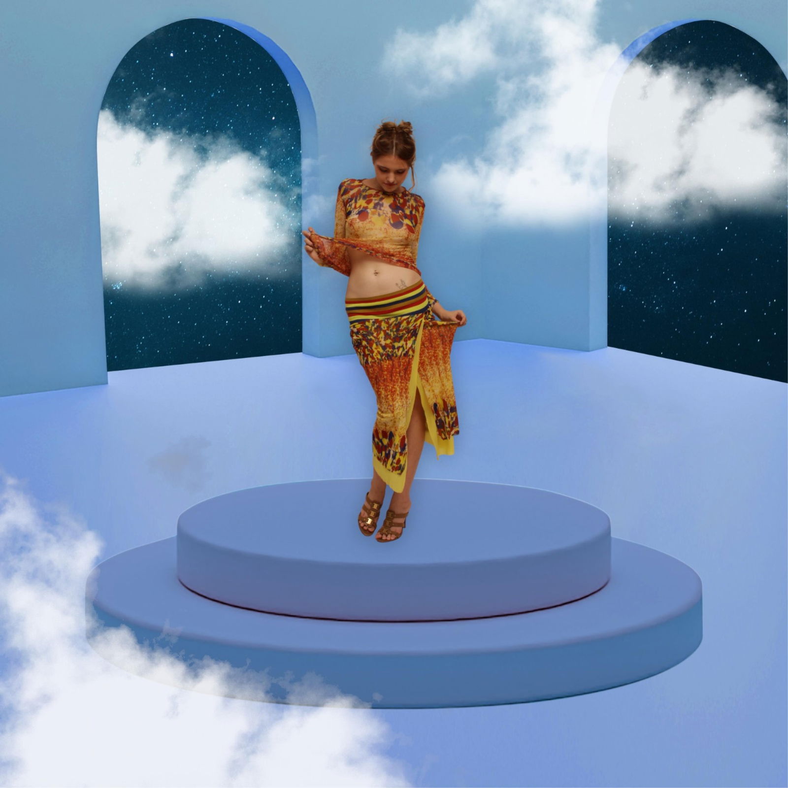 JEAN PAUL GAULTIER Maille Vintage Designer Skirt and Tube Dress (top not included) (1 of 10)