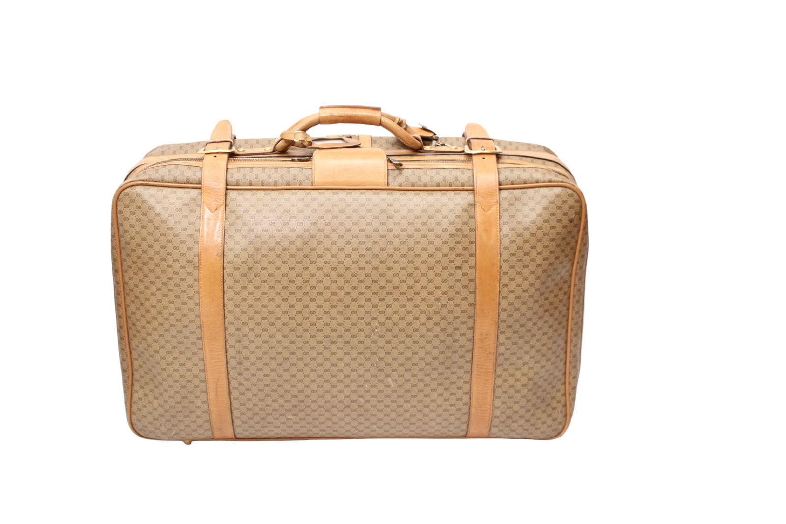 GUCCI Vintage Luggage Suitcase: GUCCI Vintage Luggage SuitcaseGucci Vintage Luggage Suitcase measurementsstrap drop:3" width:28" hight:17" depth:9"