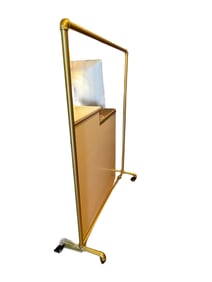 Gold tone industrial pipe rolling racks (6)