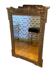 Silver tone decorative mirror