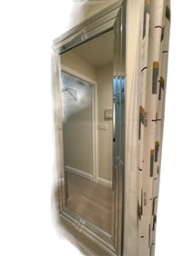 Beveled tall silver mirror