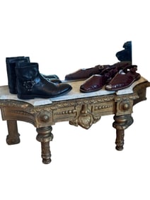 Marble and wood base (mirror not included)