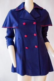 GASTWIRTH, Vintage Wool Coat with Herringbone Weave