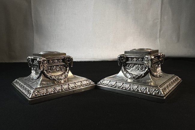 Pair of Gorham .925 Sterling Silver Greek Revival Candle Sticks (1 of 6)