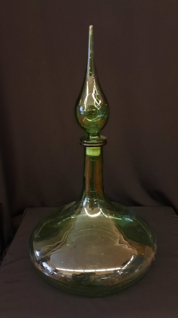 Vintage Blenko  Green Decanter Green Color Midcentury Modern Art Glass (1 of 12)