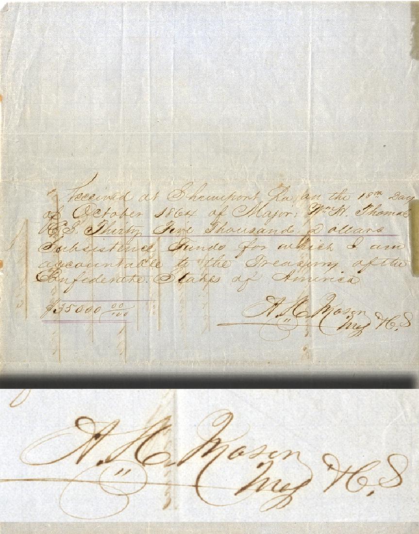 Signs Receipt For $35,000 In Louisiana (1 of 1)