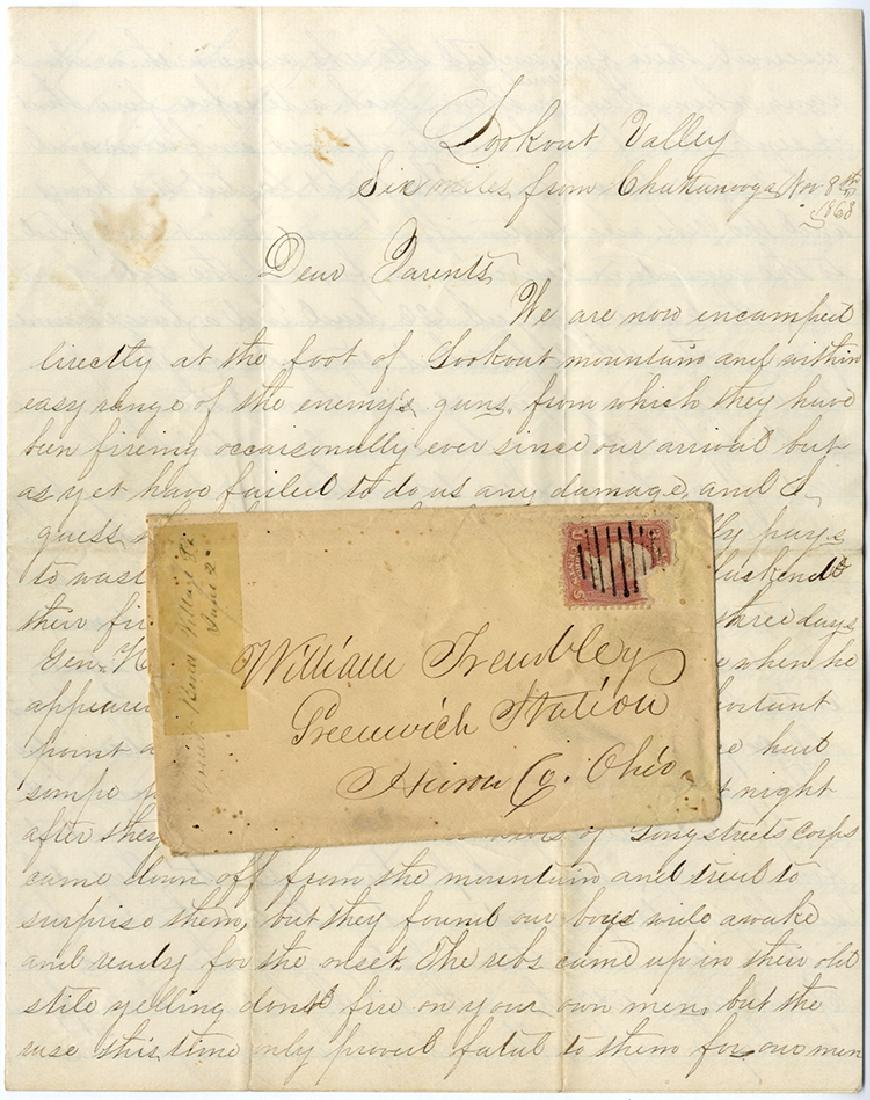 7th Ohio Volunteer Infantry Letter - Battle Action at (1 of 1)