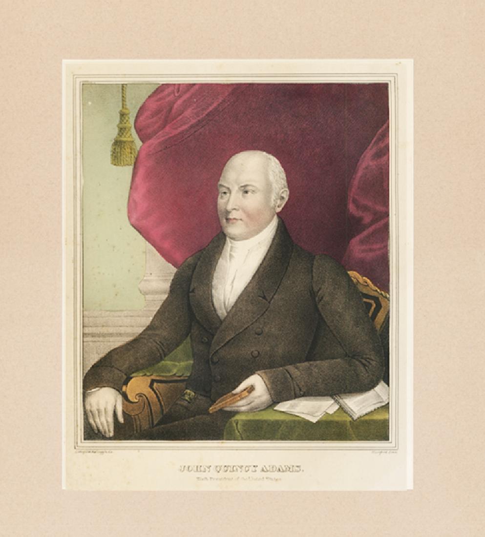 Large Hand Tinted Print Of John Quincy Adams (1 of 1)