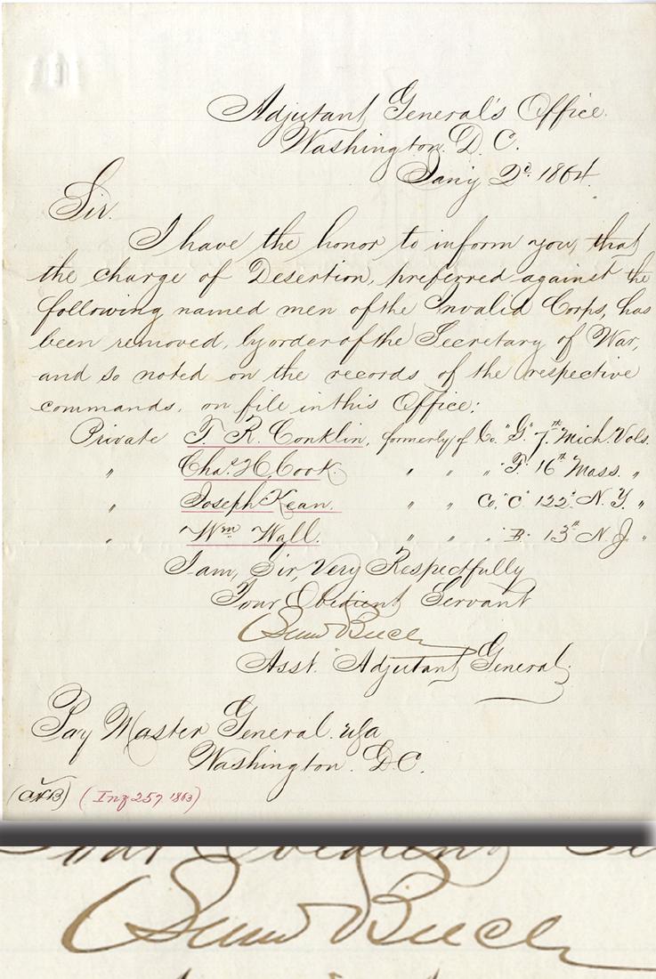 Rescinds Desertion Charges (1 of 1)