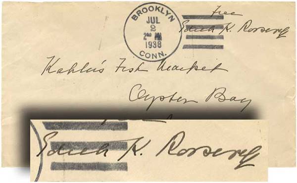 Edith Roosevelt Franked Cover