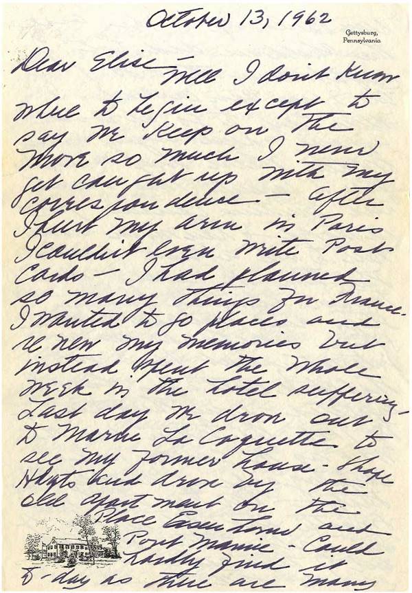 Good Content Mamie Eisenhower Autograph Letter Sig