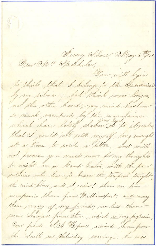 Good Content Early War New Jersey Letter