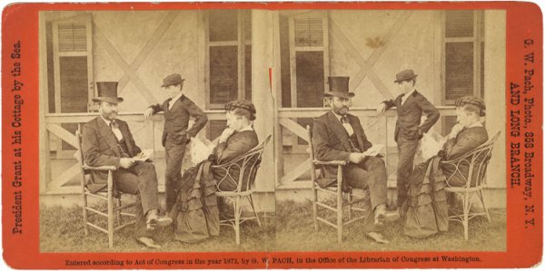 President Grant and Family Stereoview