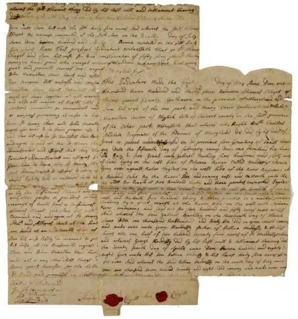 1730's Maryland Land Grant