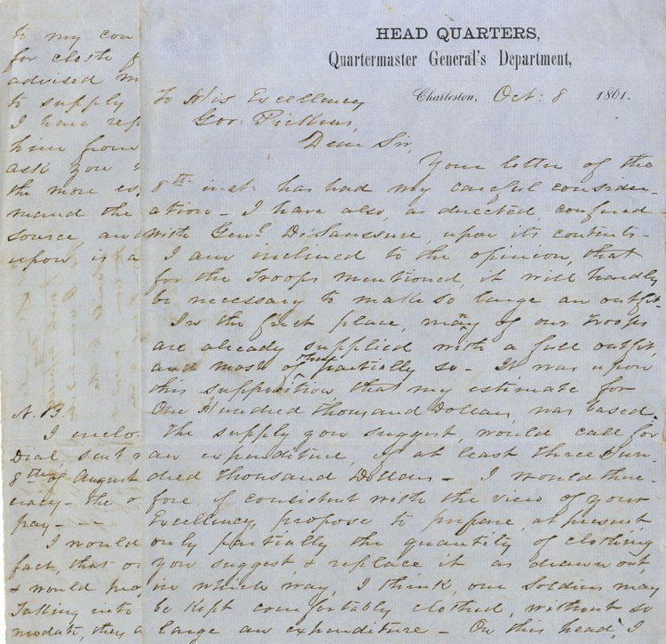 CS Troops in Charleston Get Equipped - Rare Stationery! (1 of 1)