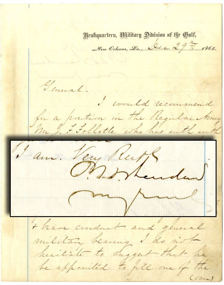 General Phil Sheridan Writes of the Valor During the (1 of 1)