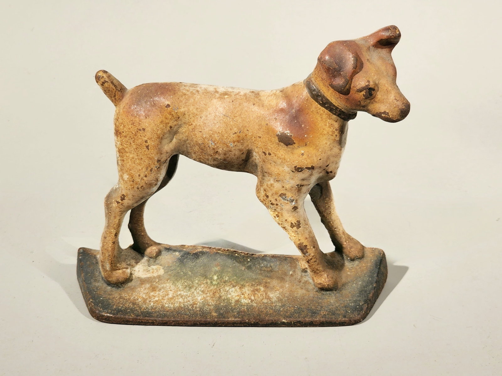 Cast Iron Dog: 6.5 L x 7.5 H x 2 D Inches