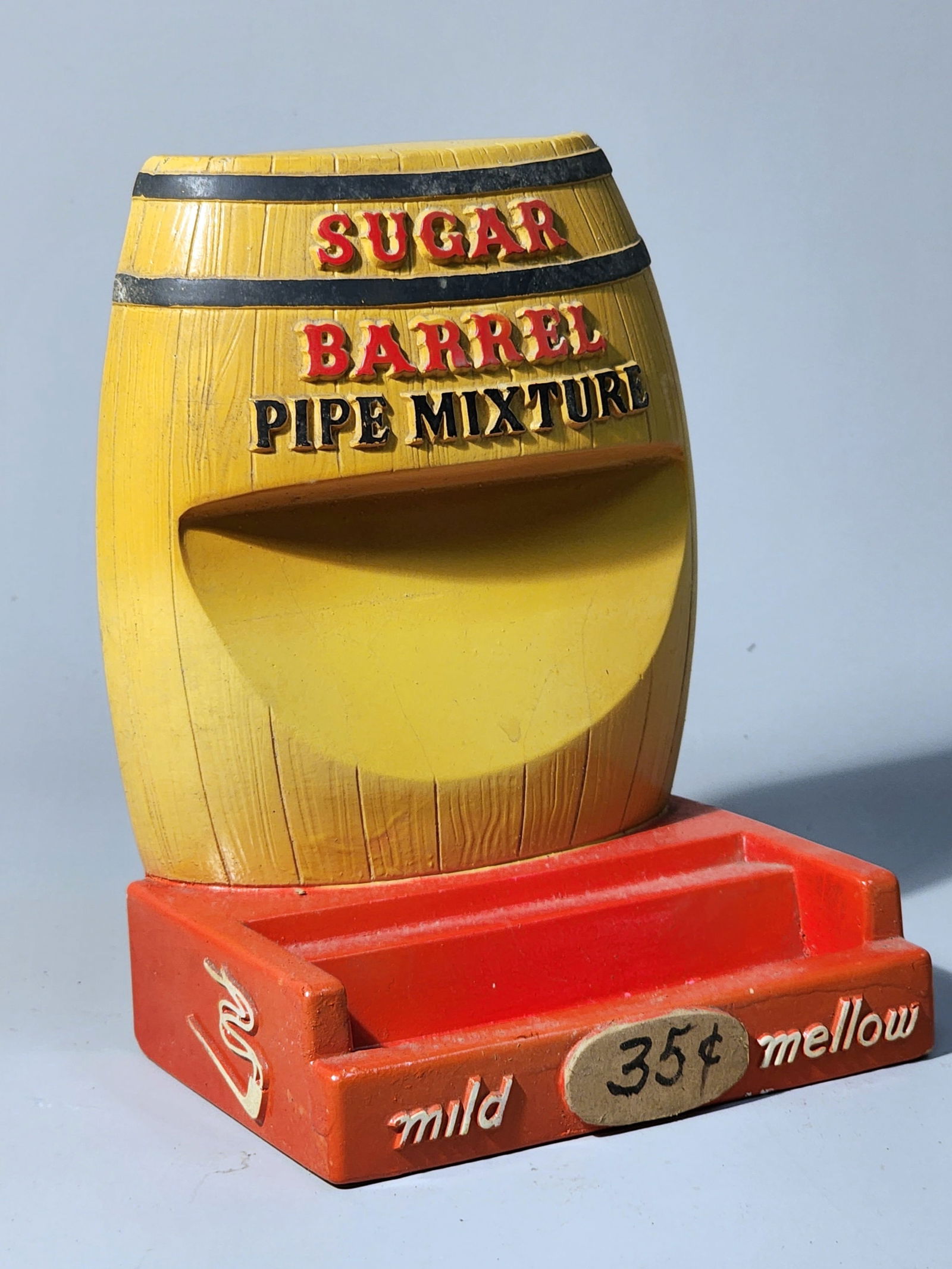 Sugar Barrel Pipe Mixture Advertising Tabletop Stand (1 of 4)