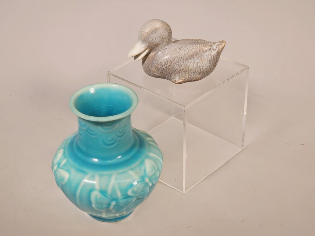 Small Rookwood Vase and duck (1 of 9)