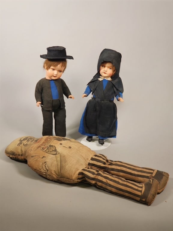 Two Amish Dolls and Cream of Wheat Doll (1 of 8)