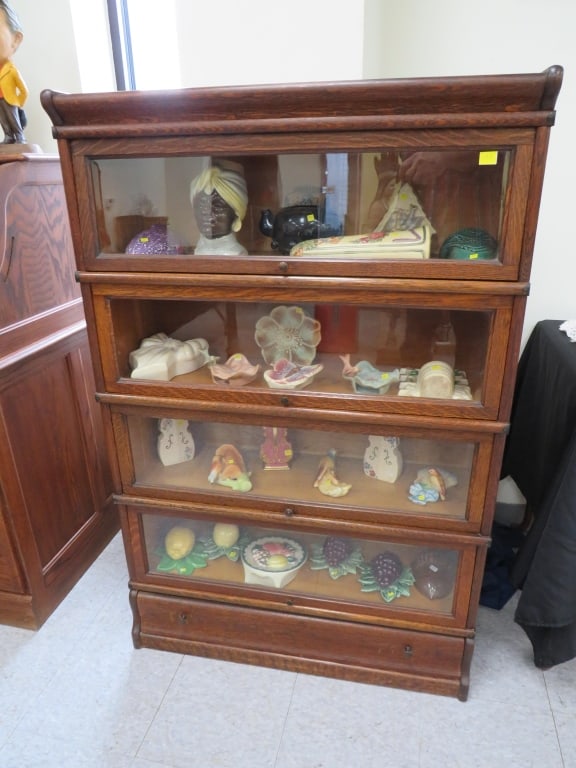 4 Stack Oak Bookcase w/ Bottom Drawer (1 of 4)