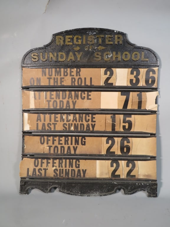 Metal Sunday School Registry (1 of 4)