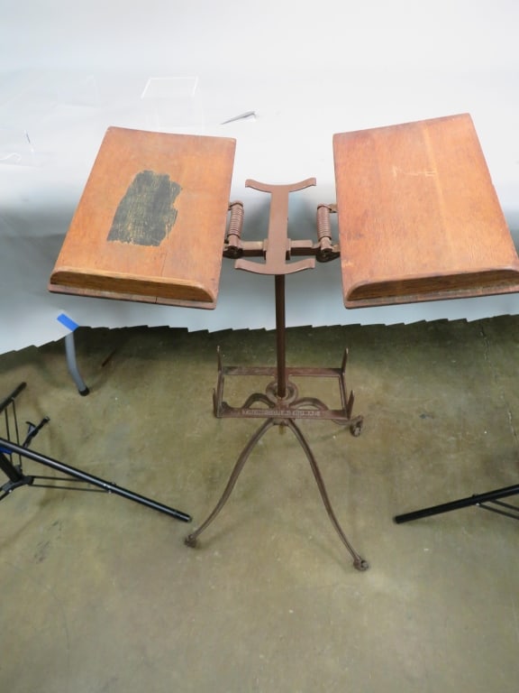 Oak & Iron Bible Stand (1 of 2)