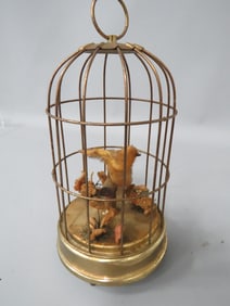 Brass Bird Cage Music Box