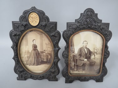 (2) Early Gutta-Percha Framed Photos