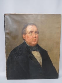 Early Oil-on-Canvas Portrait