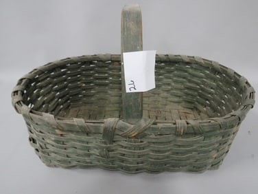 Early Green Painted Basket