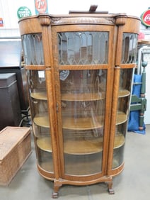 Lead/Glass Curved Oak China