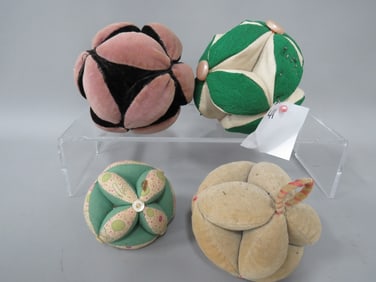 Four (4) Vintage Cloth Pin Cusions