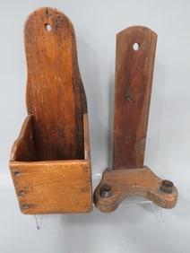 Wooden Candle Box and Holder