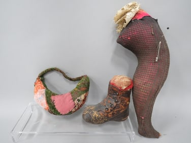 (3) Early Cloth Pin Cusions