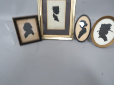 (4) Framed Silouette Pictures
