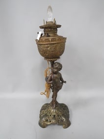 Brass Cherub Lamp