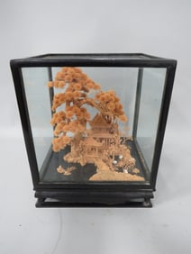 Asian Scene Glass Shadowbox
