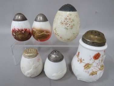 (6) Mt. Washington Glass Shakers