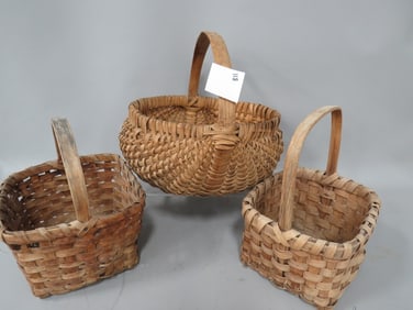 (3) Early Hickory Baskets