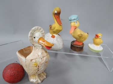 (5) Early Paper Mache Candy Containers