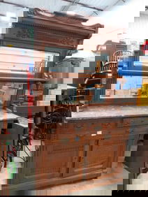 Victorian Oak Server