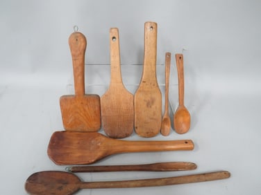 (8) Wooden Kitchen Utensils