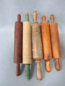 (5) Wood Rolling Pins
