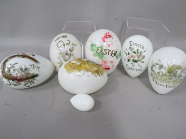 (7) Early Blown Easter Eggs