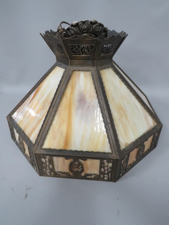 Caramel Slag Ceiling Light: Electrified