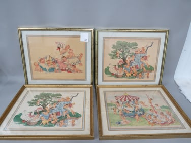 (4) 1930 Swan Soap Advertising Pictures