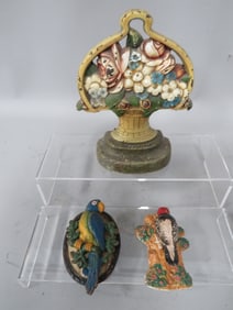 Hubley Door Stop & (2) Bird Door Knockers