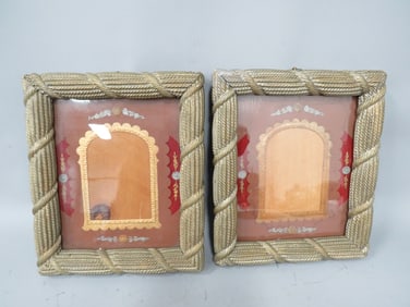Pair (2) "Guilded" Rope Twist Frames