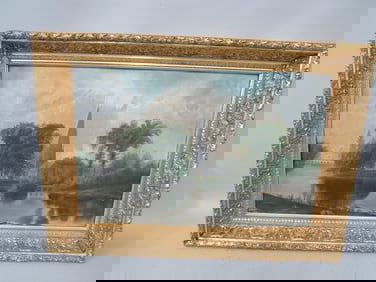 Late 1800s Oil-on-Board Picture